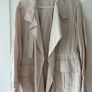 Vince. linen blend utility jacket